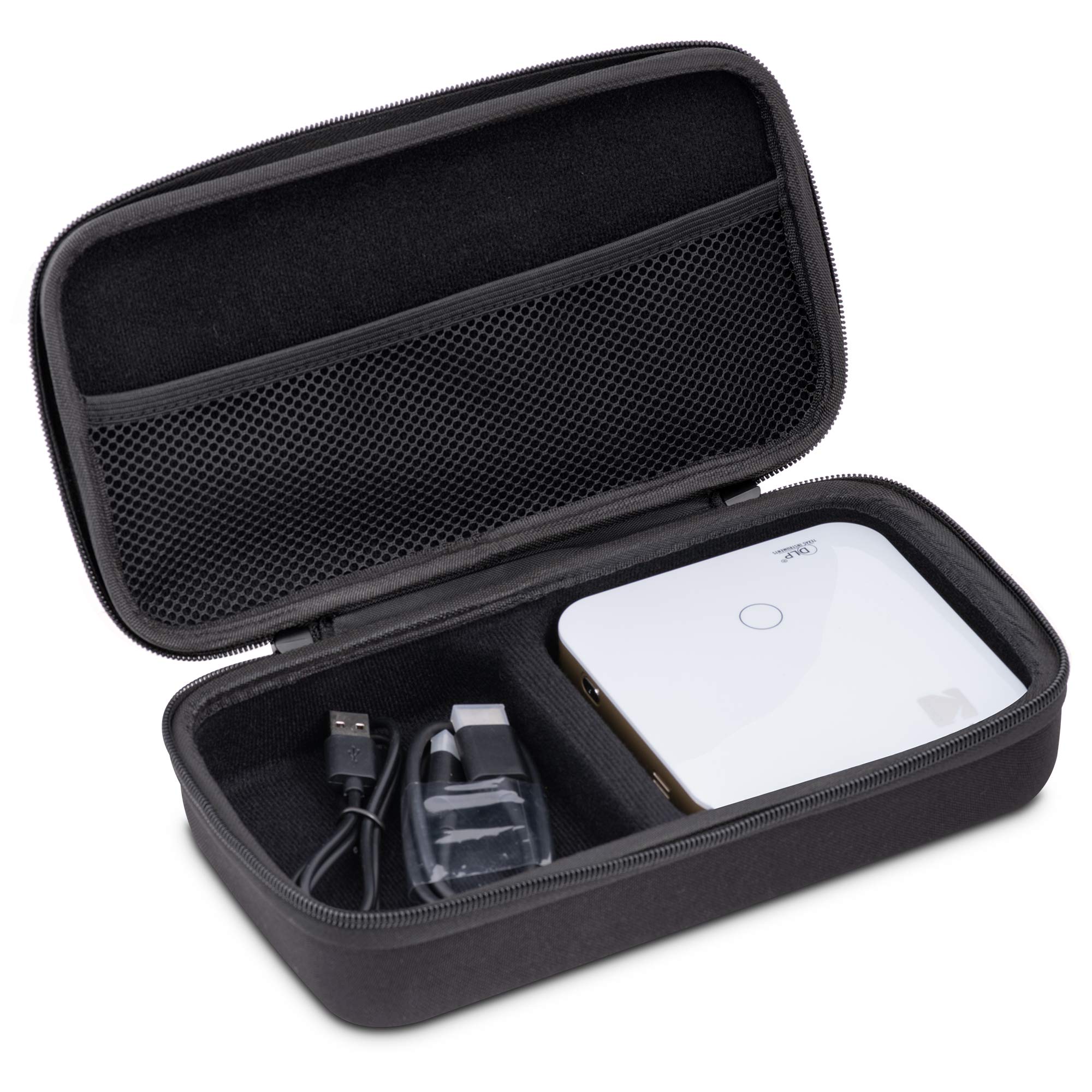 Eva Mini Projector Case Soft Molded Hard Shell Carry Bag For Kodak Luma 350 Only Portable Projector Shockproof, Dustproof & Wate